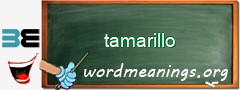 WordMeaning blackboard for tamarillo